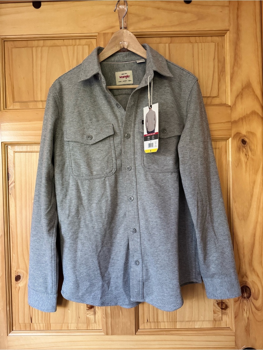 Wrangler flannel knit shirt jacket men’s size small
